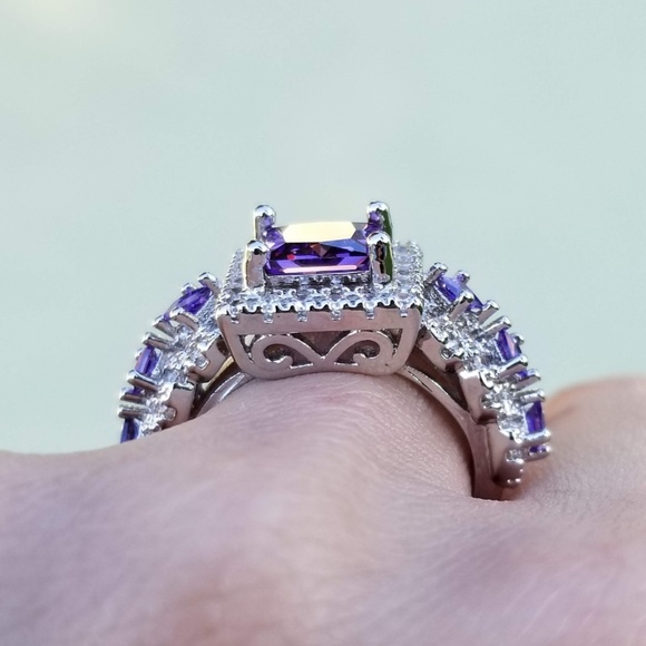 🆕️Silver-2.75CT Purple Amethyst&white Sapphire - Picture 9 of 9